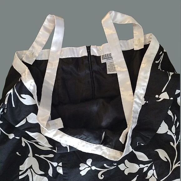 Y2K Black White Floral Whimsigoth Multi Way Rockabily Mini Dress Plussize 24W - Picture 13 of 17